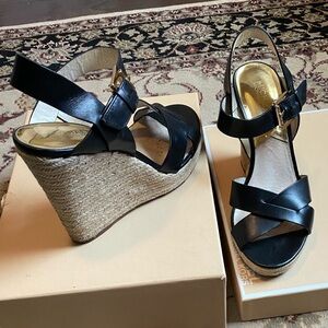 Michael Kors black wedges